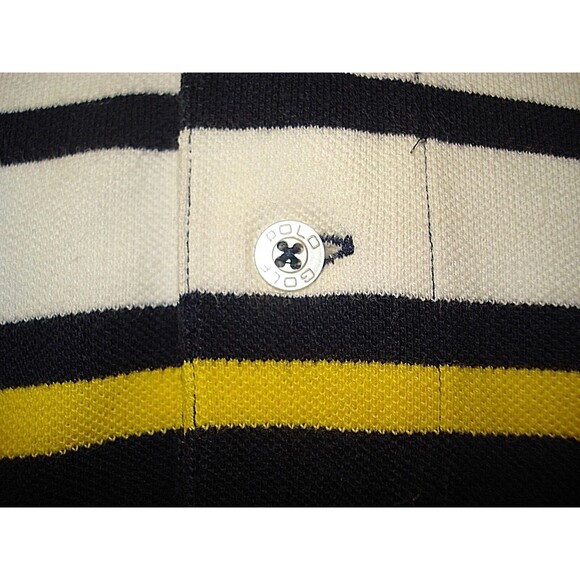 Ralph Lauren Polo Golf Shirt Striped Embroidered Collar Mens Size L - Picture 4 of 8